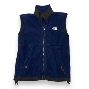 Vintage The North Face Men’s Blue Full Zip Fleece Sweater Vest Size Small USA